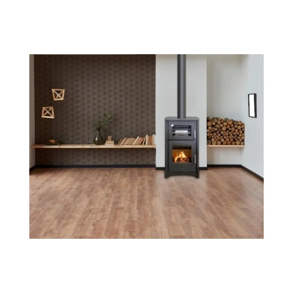 ESTUFA DE LEÑA AROA 9,6 KW CON HORNO ECODESIGN FOGOSUR