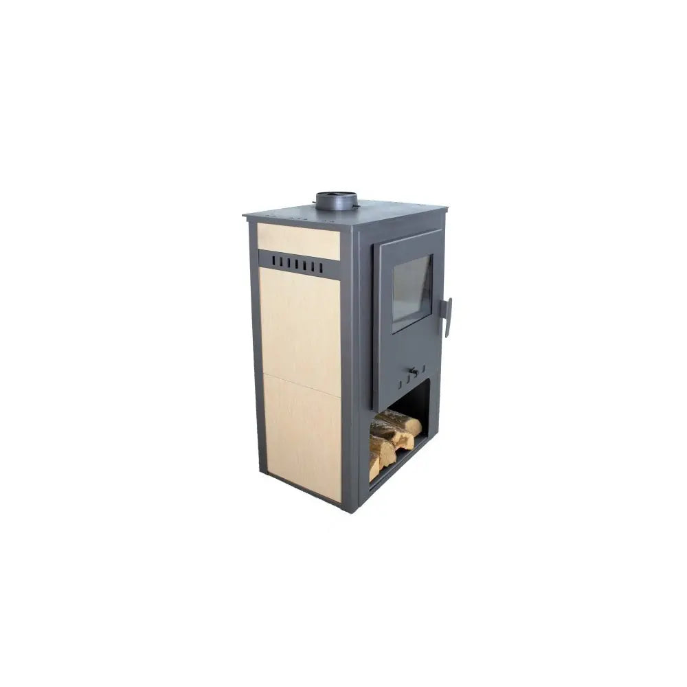 ESTUFA DE LEÑA SAMIRA CON LEÑERO INFERIOR EIDER BIOMASA