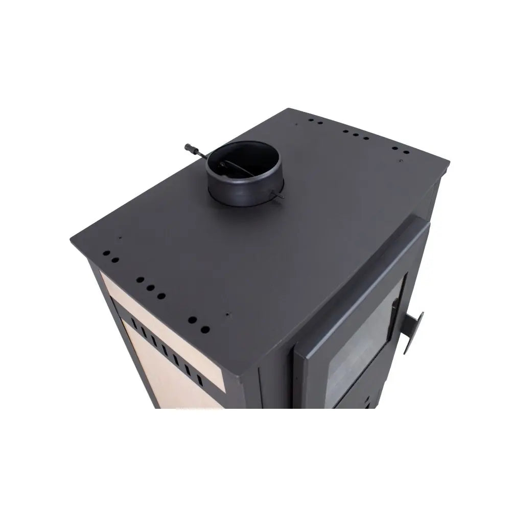 ESTUFA DE LEÑA SAMIRA CON LEÑERO INFERIOR EIDER BIOMASA