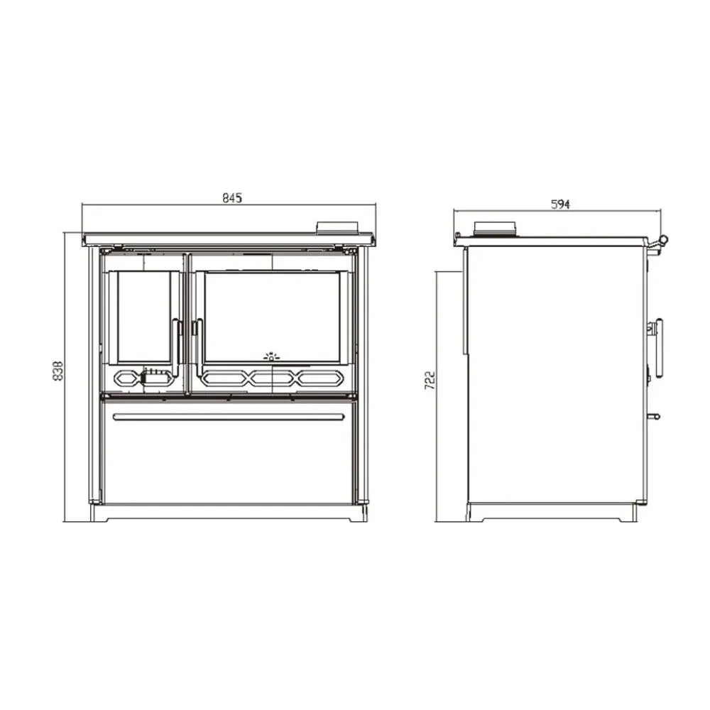 COCINA DE LEÑA IRON TRADICIONAL 850 CON HORNO EIDER BIOMASA