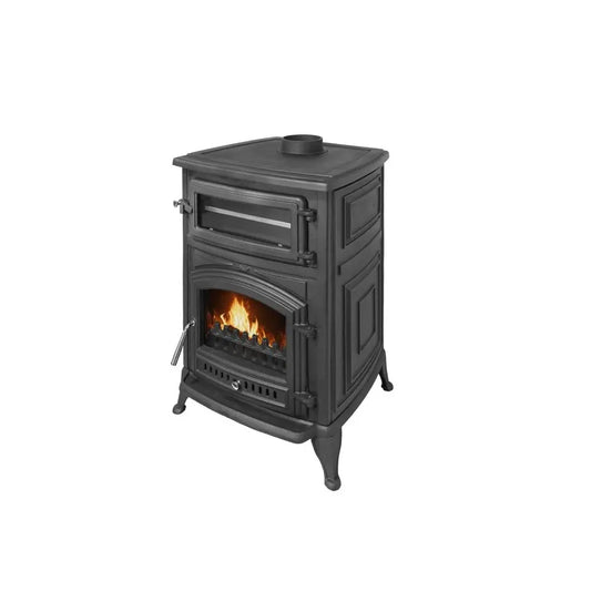 ESTUFA DE LEÑA DE FUNDICIÓN CON HORNO ANTARES NEW 18 KW EIDER BIOMASA