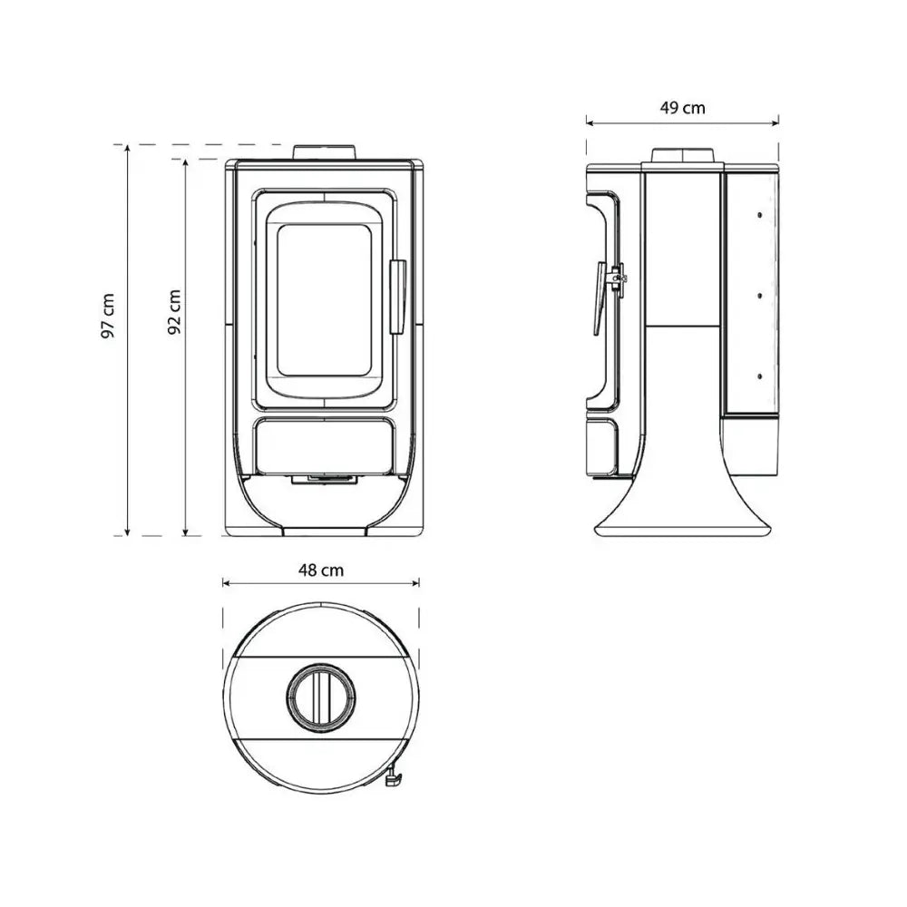 ESTUFA DE LEÑA DE FUNDICIÓN ROYCE 11,8 KW EIDER BIOMASA