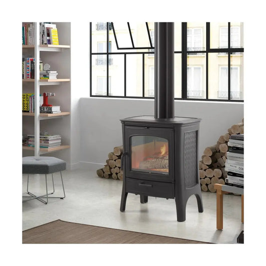 ESTUFA DE LEÑA E-20 SE HIERRO FUNDIDO ECODESING PINTADA HERGOM