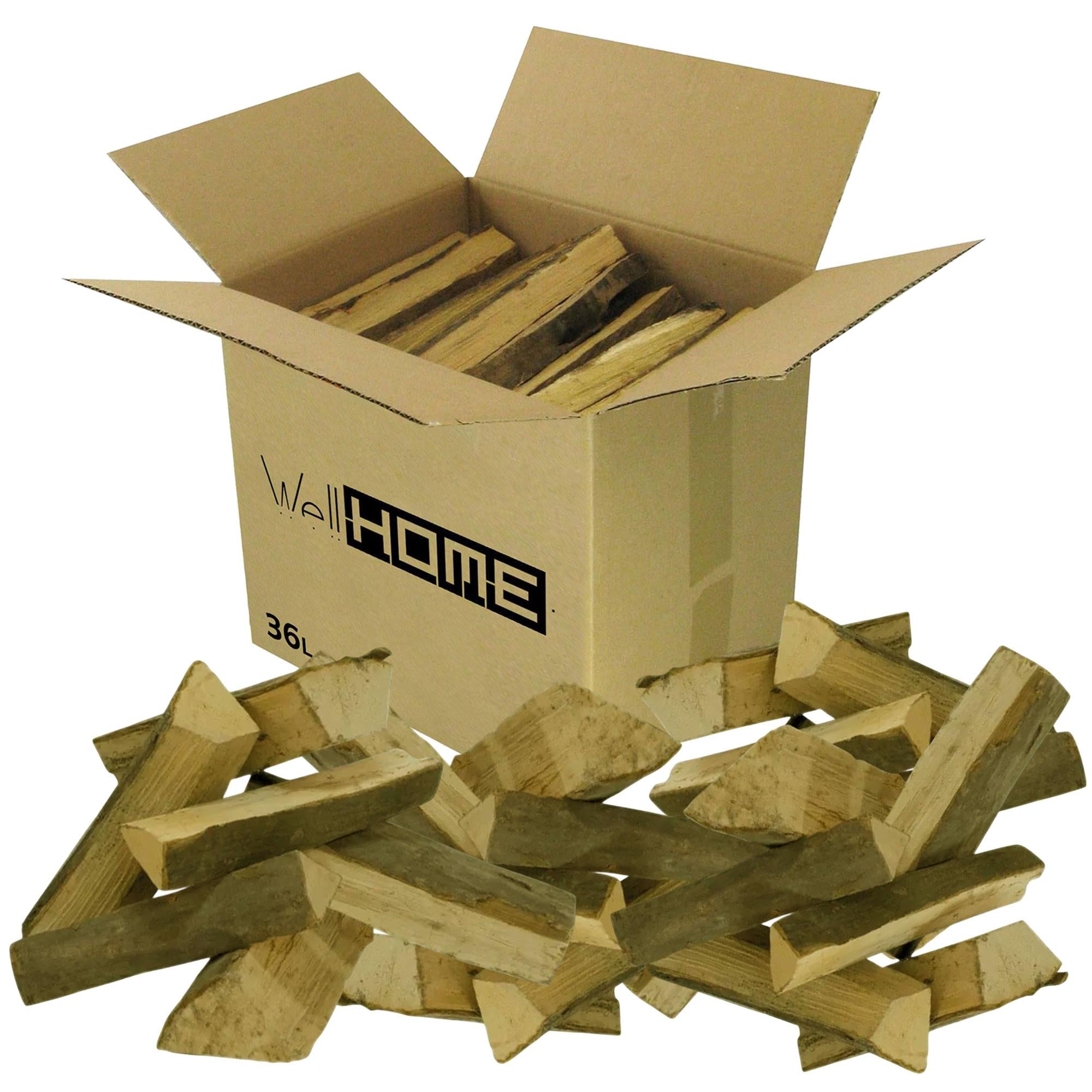 WELLHOME Cassetta per legna da ardere da 360 kg Tronchi di faggio essiccato
